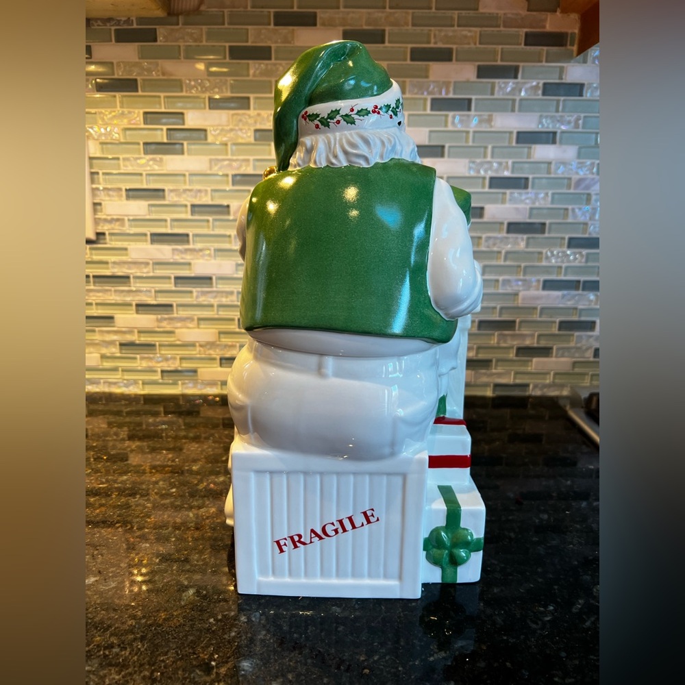 Lenox Santa Workbench Cookie Jar - Picture 4 of 9